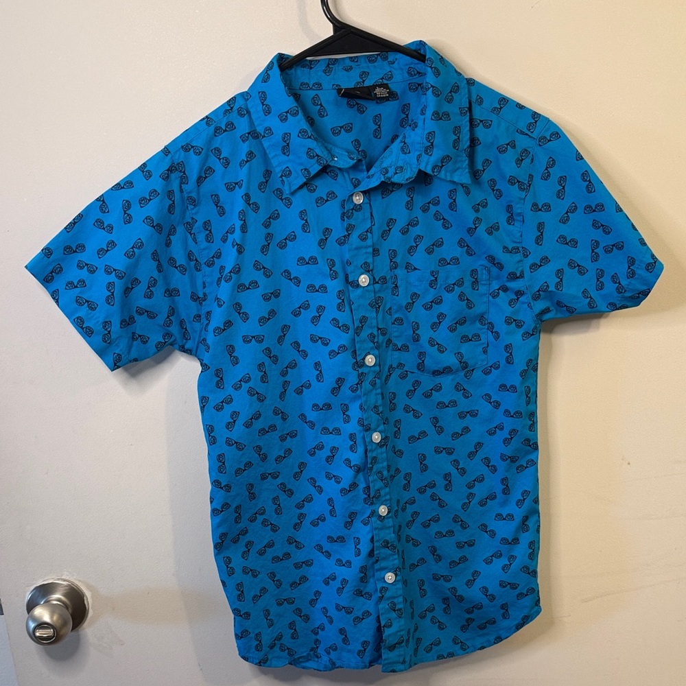 Body Glove Blue Sunglasses Print Men's Shirt